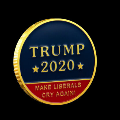 Купить 2pcs Non Magnetic 45th President Craft Of The United States Make Liberals Cry Again Donald Trump Gold Plated Souvenir Coin