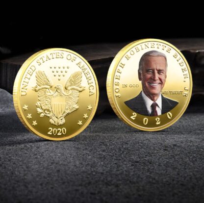 Купить Non Magnetic Crafts Joe Biden Gold Plated Coin Collectibles President Original Badge Medal Gifts