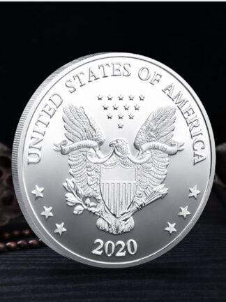 Купить 10pcs Non Magnetic Crafts US Joe Biden President Silver Plated Commemorative Souvenir Coin Collectible Coins Replica Badge