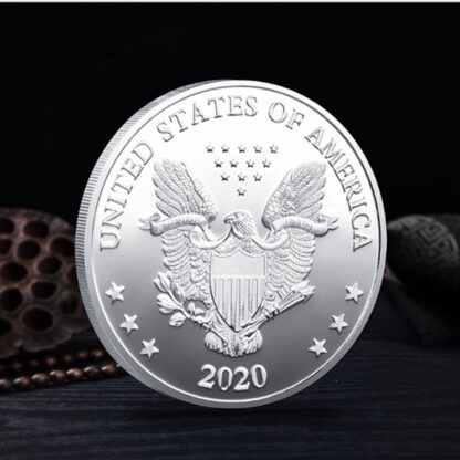 Купить 10pcs Non Magnetic Crafts US Joe Biden President Silver Plated Commemorative Souvenir Coin Collectible Coins Replica Badge