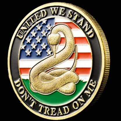 Купить Non Magnetic 1776 USA Declaration of Independence Liberty Bell Craft And "Don't Tread On Me" Snake Pattern Bronze Plated Challenge Coin