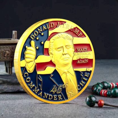 Купить 20pcs Non Magnetic Donald Trump President Historical Craft Gold Plated Collectible Coins Medallions USA Style Collection Badge