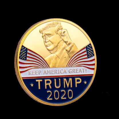 Купить 10pcs Non Magnetic Crafts 45Th US President Gold Plated Trump Tower Keep America Great Again Coin Collection Metal Craft