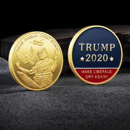 Купить Non Magnetic US President Trump Craft Make American Great Liberals Cry Again Gold Plated Souvenir Badge