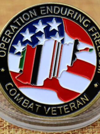 Купить Non Magnetic Crafts Operation Enduring Freedom Combat Veteran OEF Bronze Plated Challenge Coin