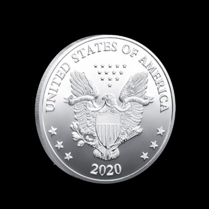 Купить 10pcs Non Magnetic Craft Joe Biden Commemorative Coin Free Flying Eagle Challenge Silver Plated Badge Collectibles