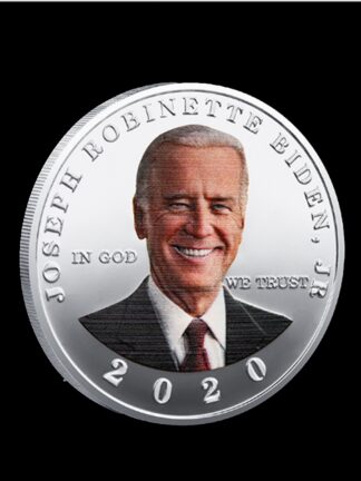 Купить 20pcs Non Magnetic Craft Joe Biden Commemorative Coin Free Flying Eagle Challenge Silver Plated Badge Collectibles