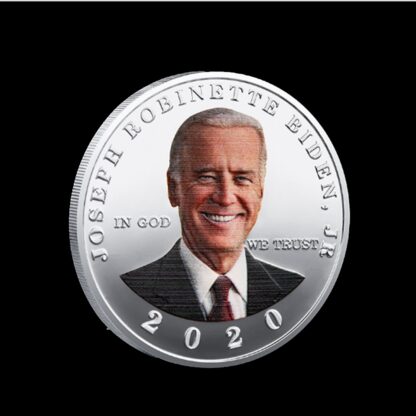 Купить 20pcs Non Magnetic Craft Joe Biden Commemorative Coin Free Flying Eagle Challenge Silver Plated Badge Collectibles