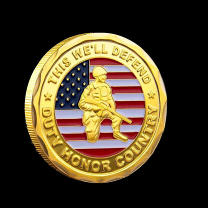 Купить 20pcs Non Magnetic Proud Served This We'll Defend Duty Honor Country Veteran Day US Flag Army Craft Challenge Coin With Capsule