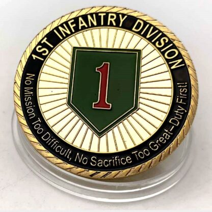Купить 1775 Non Magnetic USA Challenge Military Craft Army 1st Infantry Division Great Duty Soldier Honor Gold Plated Value Coin Collection Medal