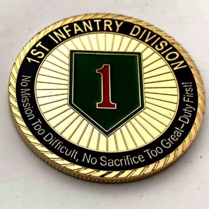 Купить 2pcs Non Magnetic 1775 USA Challenge Military Craft Army 1st Infantry Division Great Duty Soldier Honor Gold Plated Value Coin Collection Medal