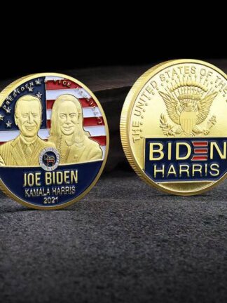 Купить Non Magnetic Crafts US President Joe Biden Gold Plated Commemorative Coin Collectibles USA Challenge Badge