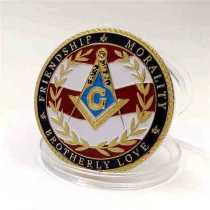 Купить Non Magnetic Euro Masonic Craft Association Under A Brotherhood Man The Fatherhood Of God Gold Plated Token Challenge Coin