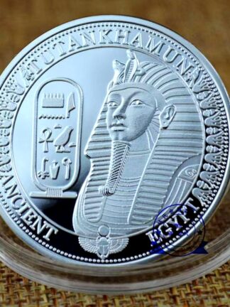 Купить Non Magnetic Crafts Egyptian Pharaoh Stone Lions Face Pyramid Silver Plated Commemorative Coin