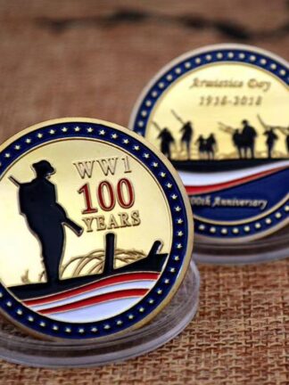 Купить Non Magnetic Commemorative Coin Craft First World War Armistice Day 100 Years Anniversary Gold Plated Collection Badgein