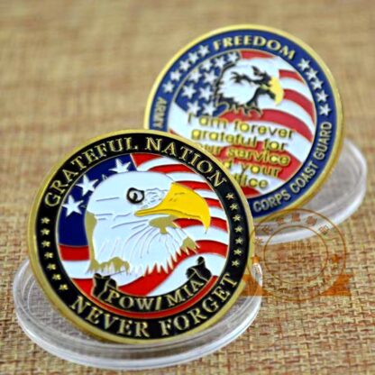 Купить Non Magnetic Challenge Coin USA Army Navy Air Force Marine Corps Coast Guard Freedom Eagle Gold Plated Craft For Collection