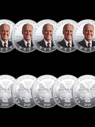 Купить 5pcs Non Magnetic Joe Biden Commemorative Badge Craft Free Flying Eagle Challenge Coin Silver Plated Coins Collectibles
