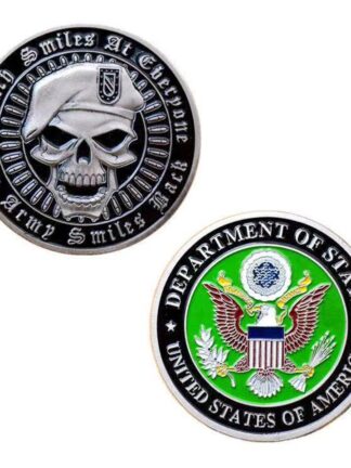 Купить 20pcs Non Magnetic Craft USA Military Challenge Coin Green Beret In God We Trust State Department Statue of Liberty & Eagle Metal Token Badge Collection
