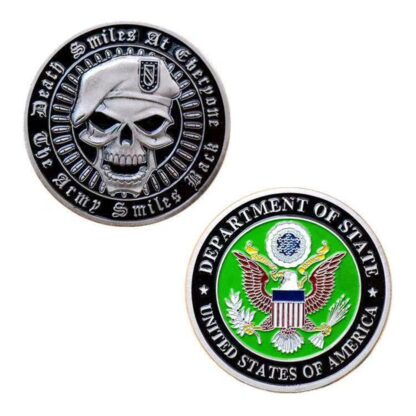 Купить 20pcs Non Magnetic Craft USA Military Challenge Coin Green Beret In God We Trust State Department Statue of Liberty & Eagle Metal Token Badge Collection