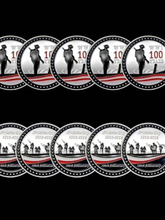 Купить 5pcs Non Magnetic Challenge Craft Armistice Day 100 Years Anniversary Silver Plated Souvenir Medal Art Collection Coin