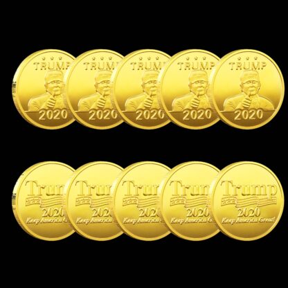 Купить 5pcs Non Magnetic President Historical Badge Craft USA Trump Keep American Great 1oz 24k Gold Plated Souvenir Coin