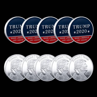 Купить 5pcs Non Magnetic 45th President Badge Craft United States Make Liberals Cry Again Donald Trump Silver Plated Souvenir Coin