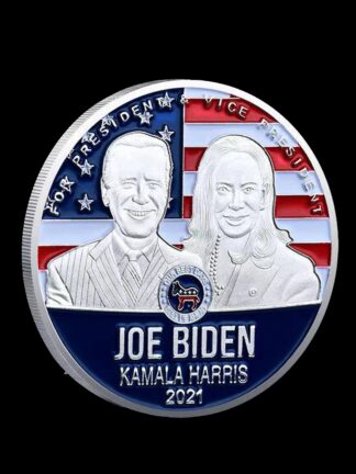 Купить 10pcs Non Magnetic Craft USA Challenge Coin US President Joe Biden Silver Plated Commemorative Collectibles Arts and Crafts