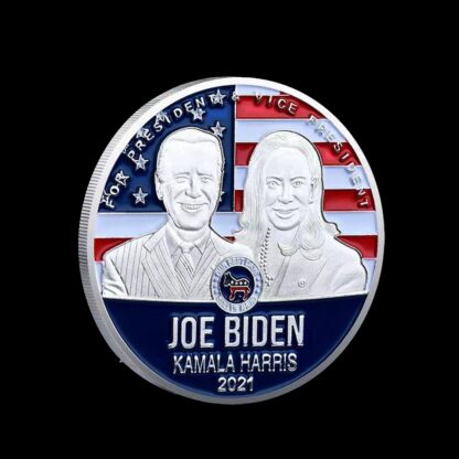 Купить 10pcs Non Magnetic Craft USA Challenge Coin US President Joe Biden Silver Plated Commemorative Collectibles Arts and Crafts