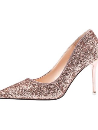 Купить 2022 Designer Shine Women's shoe Pumps Office Ladies Stiletto High Sexy Pointed Toe Shallow Fashion Wedding Heels Shoes For Women