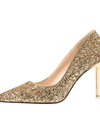 Купить 2022 Sexy Shoes Pumps Womens Party High-Heels Gold Silver Designer Luxury Female