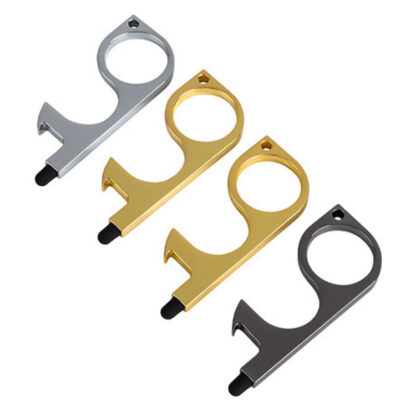 Купить Customized Metal Self Defense Keychain Promotion No Touch Keychain Door Opener Keychain