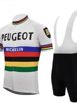 Купить 2021 Men's Michelin Clothes Short Sleeve Cycling Jersey and Padded (Bib) Shorts Set Anti UV