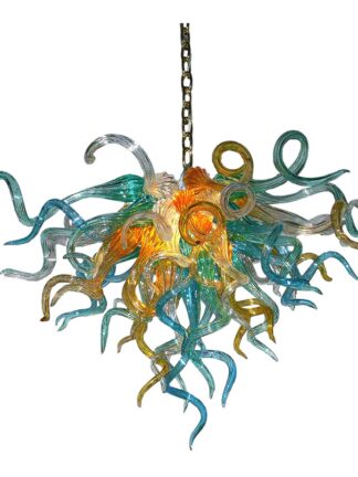 Купить Modern Lamp Chandeliers Colored Led Pendant Lamp Bedroom Office Living Room Chandelier Lighting Hand Blown Glass Ceiling Lamp 70 by 60 cm