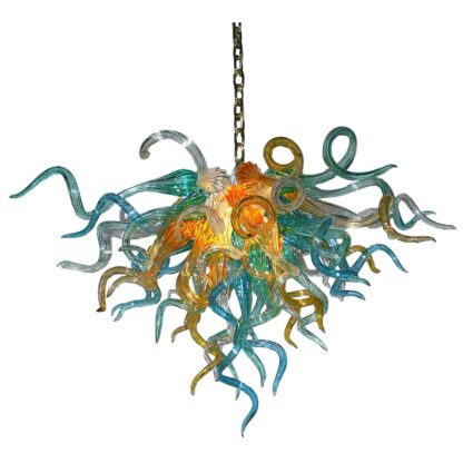 Купить Modern Lamp Chandeliers Colored Led Pendant Lamp Bedroom Office Living Room Chandelier Lighting Hand Blown Glass Ceiling Lamp 70 by 60 cm