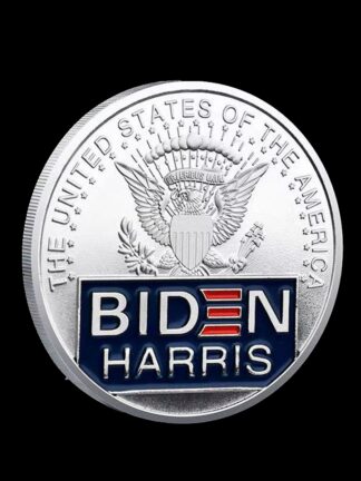 Купить 50pcs Non Magnetic Metal Crafts USA Challenge US President Joe Biden Silver Plated Commemorative Coin Collectibles