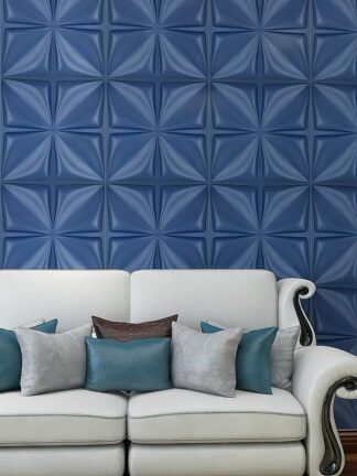 Купить Art3d 50x50cm Wall Stickers Navy Blue 3D Wallpaper Panel PVC Flower Design Cover 32 Sqft
