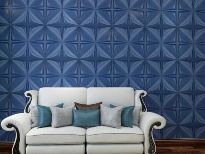 Купить Art3d 50x50cm Wall Stickers Navy Blue 3D Wallpaper Panel PVC Flower Design Cover 32 Sqft