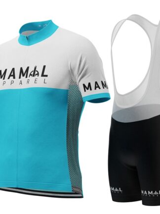 Купить 2021 Retro Men's White/Blue Cycling Jersey And Bib Shorts Kit