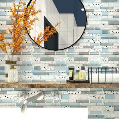 Купить Art3d 30x30cm 3D Wall Stickers Self-adhesive Water Proof Stone Design Peel and Stick Backsplash Tile for Kitchen Bathroom Laundry Rooms