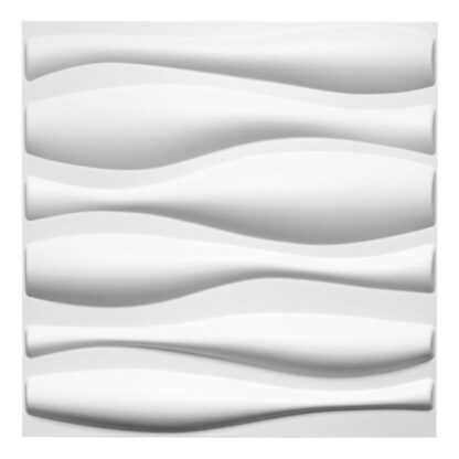 Купить Art3d 50x50cm 3D Plastic Wall Panels Stickers Soundproof Wave Design White for Residential and Commercial Interior Décor (12pcs/set)