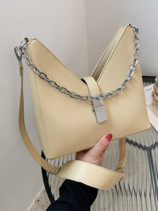 Купить V-shaped ins fashion chain women's bag simple atmospheric texture messenger single shoulder bags