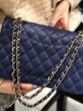 Купить 9H+Classic Flap Luxury Big Brand Bag Caviar Grain Cowhide Leather Fashion Handbag Women's Wallet Golden Chain Shoulder Bags Cross Body Fanny Pack imported from France