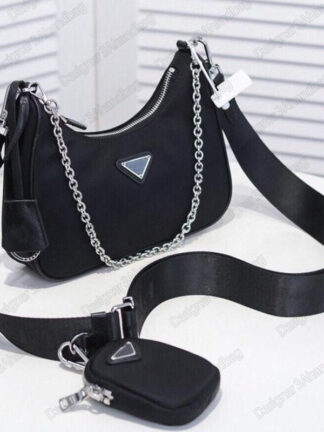 Купить Designer cross body luxury Nylon handbag bags women's handbags fashion with inverted triangle lady straddle shoulder bag high quality wallet 9 colors