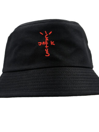 Купить Wide Brim Hats for Men and Women Outdoor Shade Basin Hat Cactus Jack Embroidery Caps Couple Travis Scott Letters Cotton Hats