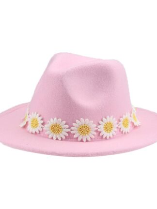 Купить Wide Brim Hats Fedoras Women Solid Yellow Flowers Band For Kids Adults Outdoor Panama Men Sombreros De Mujer