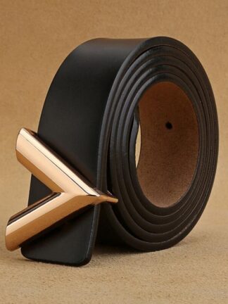 Купить New Designer Men's/Women luxury Belt Genuine Leather Alloy V Buckle Waist Belts High quality fashion women belts giftsWaistband