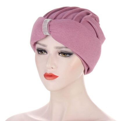 Купить Beanie/Skull Caps Women Hats Three-dimensional Sponge Wrapping Forehead Sequined Headscarf Hat Multicolor Baotou Fashion Bottoming 161