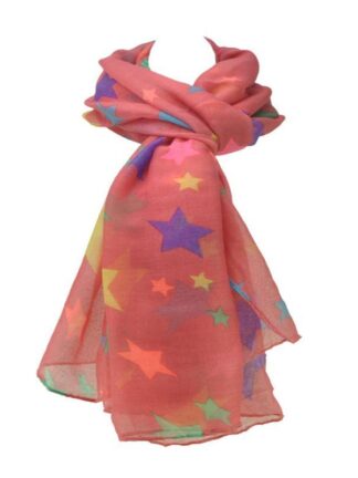 Купить New Fashion Scarves Fashion For Women Colorful Stars Printing Long Soft Wrap Scarf Lady Shawl Chiffon Slik Ladies SF361
