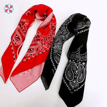 Купить Scarves Women Head Scarf Polyester 55*55cm Outdoor Cycling Multi-functional Fashion Change Plaid Cashew Flower W118