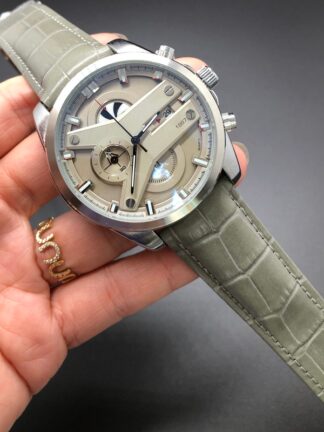 Купить Top Fashion Men's Watch Quartz Automatic Date So Dial Working Diving Leather Strap WatchesMen's Best Gift